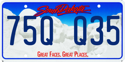 SD license plate 75QQ35