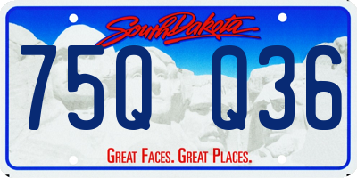 SD license plate 75QQ36