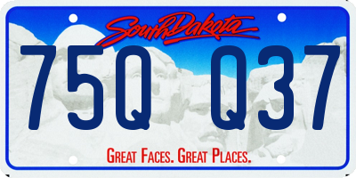 SD license plate 75QQ37