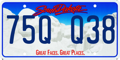 SD license plate 75QQ38