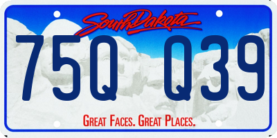 SD license plate 75QQ39