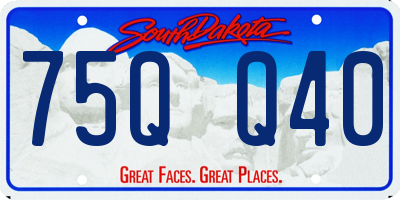 SD license plate 75QQ40