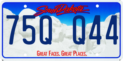 SD license plate 75QQ44