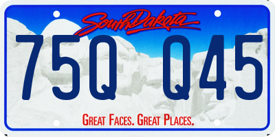 SD license plate 75QQ45