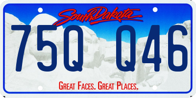 SD license plate 75QQ46