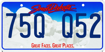 SD license plate 75QQ52