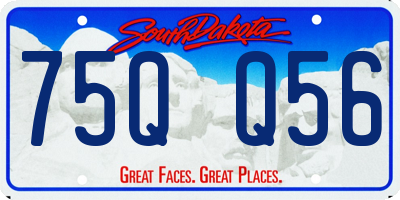 SD license plate 75QQ56