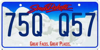 SD license plate 75QQ57