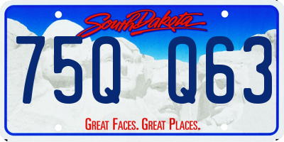 SD license plate 75QQ63