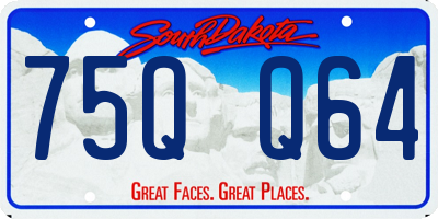 SD license plate 75QQ64