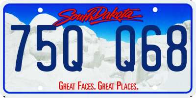 SD license plate 75QQ68