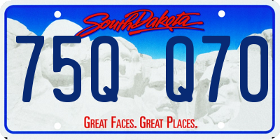 SD license plate 75QQ70