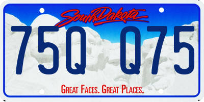 SD license plate 75QQ75