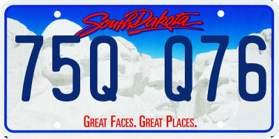 SD license plate 75QQ76