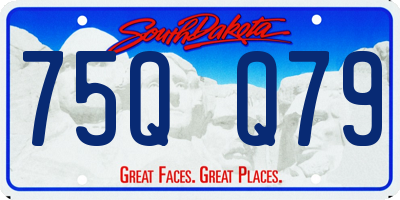 SD license plate 75QQ79