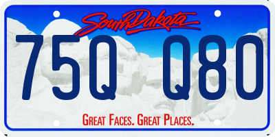 SD license plate 75QQ80