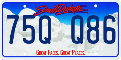 SD license plate 75QQ86