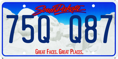 SD license plate 75QQ87