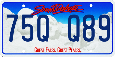 SD license plate 75QQ89