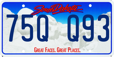 SD license plate 75QQ93