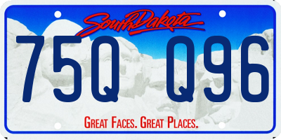 SD license plate 75QQ96