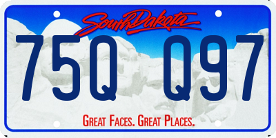 SD license plate 75QQ97