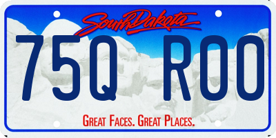 SD license plate 75QR00