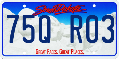 SD license plate 75QR03