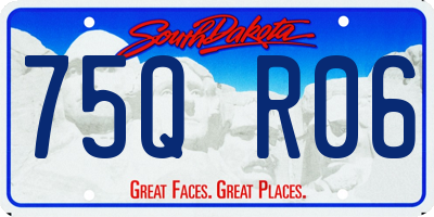 SD license plate 75QR06