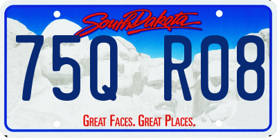 SD license plate 75QR08