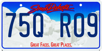 SD license plate 75QR09