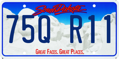 SD license plate 75QR11