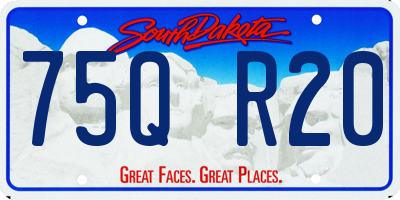 SD license plate 75QR20
