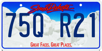 SD license plate 75QR21