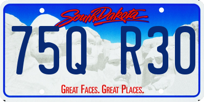 SD license plate 75QR30