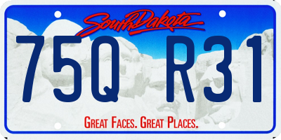 SD license plate 75QR31