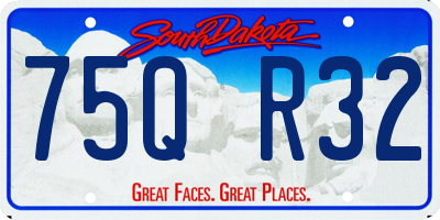 SD license plate 75QR32