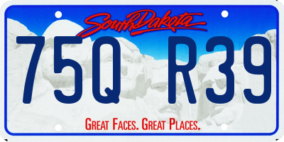 SD license plate 75QR39