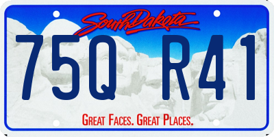 SD license plate 75QR41