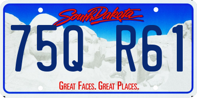 SD license plate 75QR61