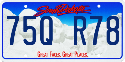 SD license plate 75QR78