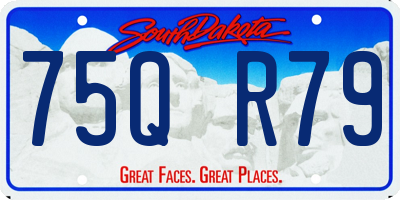 SD license plate 75QR79