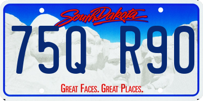 SD license plate 75QR90