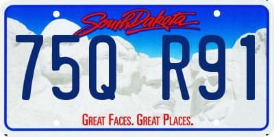 SD license plate 75QR91