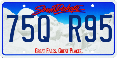 SD license plate 75QR95