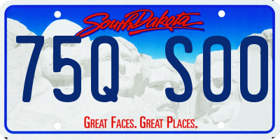 SD license plate 75QS00