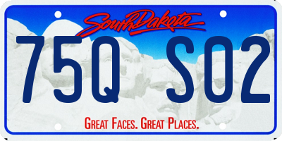 SD license plate 75QS02
