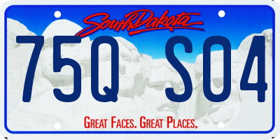 SD license plate 75QS04