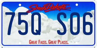 SD license plate 75QS06