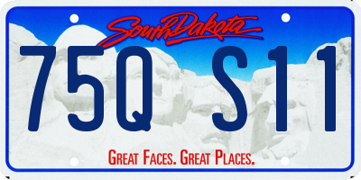 SD license plate 75QS11